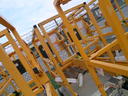 Three 2007 Hybrid HB1430 scissor lifts 