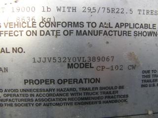 1997 wabash 53 ft dry van air ride suspension  Salvage