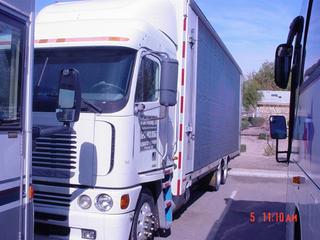 20001Freightliner Argosy with 2001 Nuvan Tech Car Trailer Salvage